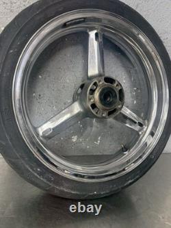 01-05 SUZUKI GSXR 600 GSXR 750 OEM FRONT WHEEL RIM Straight Clean Chrome
