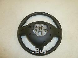 04-08 GRAND PRIX Black Perforated Leather White Stitching Steering Wheel Chrome