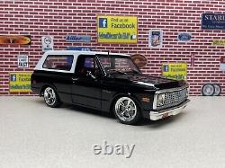 1/18 ACME 1972 Chevrolet Blazer Black White Top 2WD Custom A1807709 In Stock