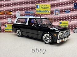 1/18 ACME 1972 Chevrolet Blazer Black White Top 2WD Custom A1807709 In Stock