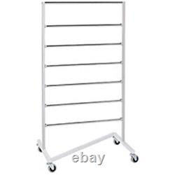 1 RACK Chrome Hanger Rack Storage System 7 Tier Rolling Wheels Z-TRUCK