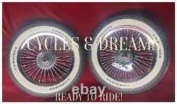 12 CHROME PLATTED LOWRIDER RIMS 52 SPOOKES With WHITE WALL LOWRIDER BRICK TIRES