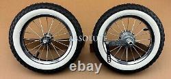 12 Chrome 20 Spoke Bicycle Wheel Set 14g Whitewall Bmx Comp III Tires