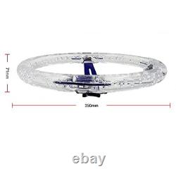 14 Transparent Acrylic Racing Steering Wheel 6 Bolt Neo White with Neo Chrome