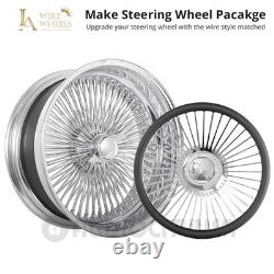 14x6 LA Wire Standard 100-Spoke Straight Lace Candy Blue/ White/Chrome (A01)