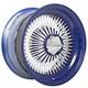 14x6 LA Wire Standard 100-Spoke Straight Lace Candy Blue/ White/Chrome (B02)