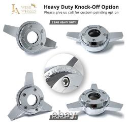 14x7 LA Wire Standard 100-Spoke Straight Lace Candy Blue/ White/Chrome (A05)