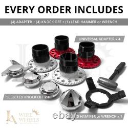 14x7 LA Wire Standard 100-Spoke Straight Lace Candy Blue/ White/Chrome (A06)