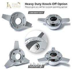 14x7 LA Wire Standard 100-Spoke Straight Lace Candy Blue/ White/Chrome (B05)