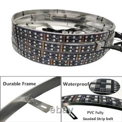 15.5in Pure White Wheel Ring Lights, 576Leds Double Row Super pure white-15in