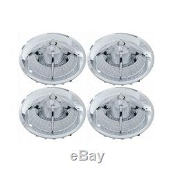 15 Chrome White Checkerboard Style Spider Wheel Cover Set, 4 Pieces 44-94207-1