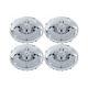 15 Chrome White Checkerboard Style Spider Wheel Cover Set, 4 Pieces 66-94207-1