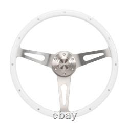 15 Inch Steering Wheel, 6 Bolt 3 Spokes Chrome-Plated