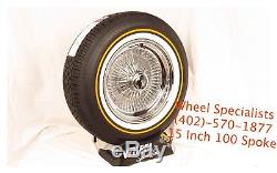 15 Rear Wheel Drive Chrome Wire wheels Vogue White Tires Cadillac RWD NEW SET