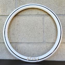 16 Inch billet Semi Truck Steering Wheel with Striped White Hydro Dipped Wrap