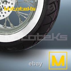 16x3.5 40 Spoke Wheel Stainless For Harley Touring Bagger Rear White Tire (tr)