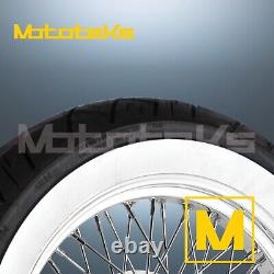 16x5.5 60 Spoke Wheel Stainless Harley Touring Bagger Cush Rear White Tire (tr)