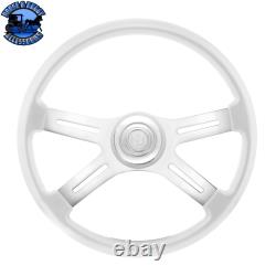 18 Candy Color 4 Spoke Steering Wheel With Chrome Horn Bezel And Horn Button C