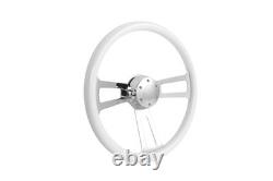 18 Chrome 3-Spoke Steering Wheel ABS Grip for Kenworth Peterbilt Freightliner