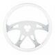 18 Glacier White Steering Wheel 4 Spoke Chrome Plating Designer Style