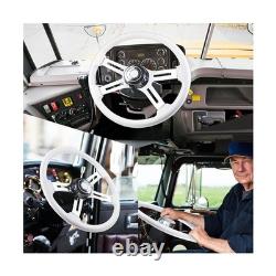 18 Solid Wood lacquering Truck Steering Wheel 4 Spoke Aluminum Chrome Plated