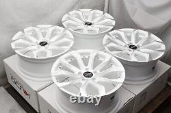 18 White Black Rims 5x114.3 Fit Mustang Accord Civic Elantra Sonata Veloster