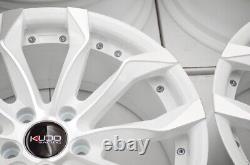 18 White Black Rims 5x114.3 Fit Mustang Accord Civic Elantra Sonata Veloster