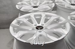 18 White Black Rims 5x114.3 Fit Mustang Accord Civic Elantra Sonata Veloster