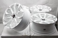 18 White Black Rims 5x114.3 Fit Mustang Accord Civic Elantra Sonata Veloster