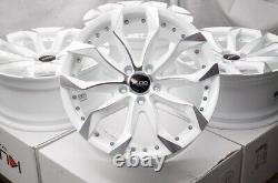 18 White Black Rims 5x114.3 Fit Mustang Accord Civic Elantra Sonata Veloster