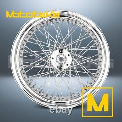 18x3.5 60 Spoke Wheel Stainless For Harley Sportster Front White Tire (tr)