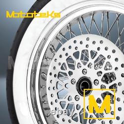 18x3.5 60 Spoke Wheel Stainless For Harley Sportster Front White Tire (tr)