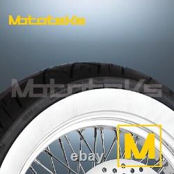 18x3.5 60 Spoke Wheel Stainless For Harley Touring Bagger Rear White Tire (tr)