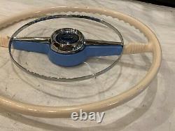 1953 1954 Chevrolet Bel Air 150 210 Steering Wheel Chrome Horn Ring