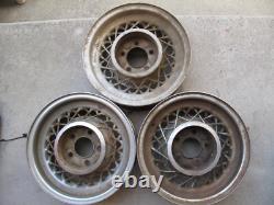 1953-55 Genuine Kelsey Hayes CADILLAC Eldorado Wire Spoke Set of 3 Wheels 15x7 1953-55 Genuine Kelsey Hayes CADILLAC Eldorado Wire Spoke Set of 3 Wheels 15x7