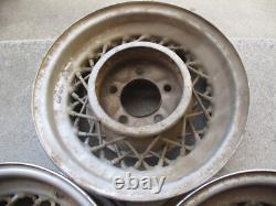 1953-55 Genuine Kelsey Hayes CADILLAC Eldorado Wire Spoke Set of 3 Wheels 15x7