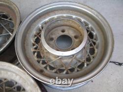 1953-55 Genuine Kelsey Hayes CADILLAC Eldorado Wire Spoke Set of 3 Wheels 15x7