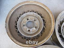 1953-55 Genuine Kelsey Hayes CADILLAC Eldorado Wire Spoke Set of 3 Wheels 15x7