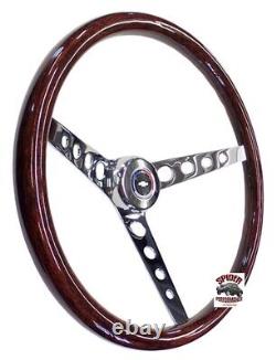 1955-1956 Chevrolet steering wheel RED WHITE BLUE BOWTIE 15 CLASSIC WOOD