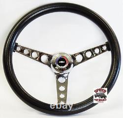 1955-1956 Chevrolet steering wheel Red White Blue BOWTIE 14 1/2 CLASSIC CHROME