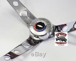 1960-1969 Chevy pickup steering wheel RED WHITE BLUE BOWTIE 15 CLASSIC WALNUT