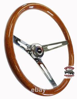 1960-1969 Chevy pickup steering wheel RED WHITE BLUE BOWTIE 15 MUSCLE CAR WOOD