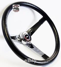 1960-69 Chevy pickup steering wheel Red White Blue Bowtie 14 3/4 Vintage Chrome