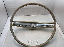 1963 1964 Buick Skylark Steering Wheel Center Horn White Button Cap OEM Vintage