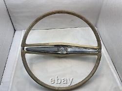 1963 1964 Buick Skylark Steering Wheel Center Horn White Button Cap OEM Vintage