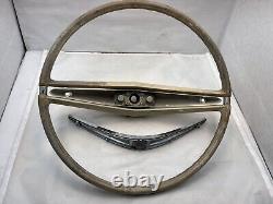 1963 1964 Buick Skylark Steering Wheel Center Horn White Button Cap OEM Vintage