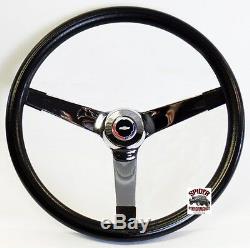 1964-66 Nova Chevy 2 steering wheel Red White Blue Bowtie 14 3/4 Vintage Chrome
