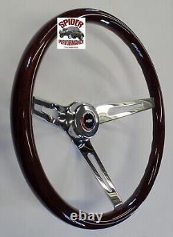 1967-1968 Chevrolet steering wheel Red White Blue BOWTIE 15 MUSCLE CAR WOOD