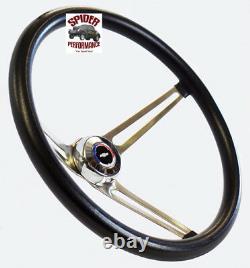 1967-1968 Chevy 2 steering wheel Red White Blue Bowtie 15 MUSCLE CAR STAINLESS