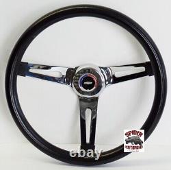 1968 Camaro steering wheel RED WHITE BLUE BOWTIE 13 1/2 MUSCLE CAR CHROME